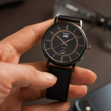 Casio Enticer Day Date Stainless Steel Black Leather Belt Watch MTP-B120BL-1AVDF