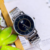 Casio Enticer Day Date Stainless Steel Silver Chain Watch MTP-B120D-1AVDF