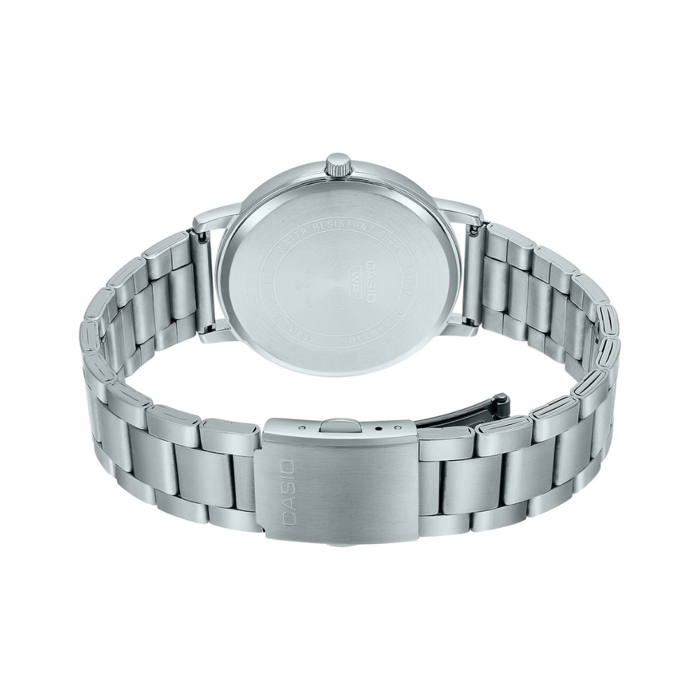 Casio Enticer Day Date Stainless Steel Silver Chain Watch MTP-B120D-1AVDF