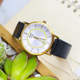 Casio Enticer Day Date Stainless Steel Golden Leather Belt Watch MTP-B120GL-7AVDF