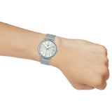 Casio Enticer Day Date Stainless Steel Silver Mesh Chain Watch MTP-B120M-7AVDF