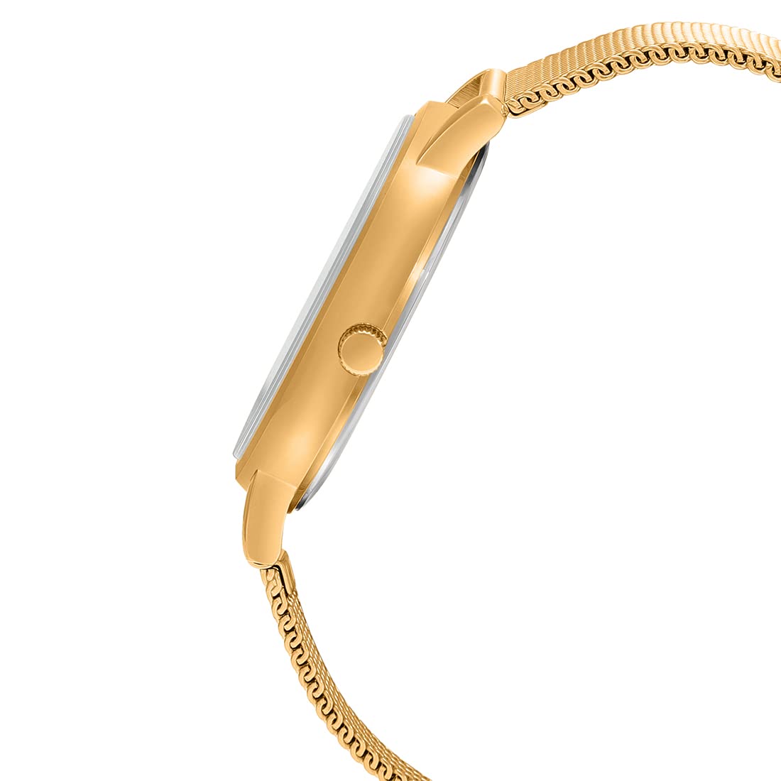 Casio Enticer Day Date Stainless Steel Golden Mesh Chain Watch MTP-B120MG-3AVDF