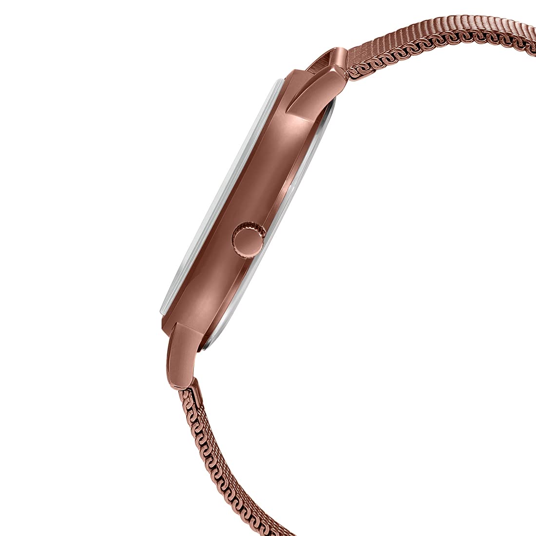 Casio Enticer Day Date Stainless Steel Rose Gold Mesh Chain Watch MTP-B120MR-8AVDF