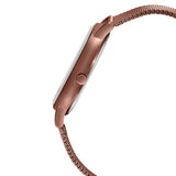 Casio Enticer Day Date Stainless Steel Rose Gold Mesh Chain Watch MTP-B120MR-8AVDF