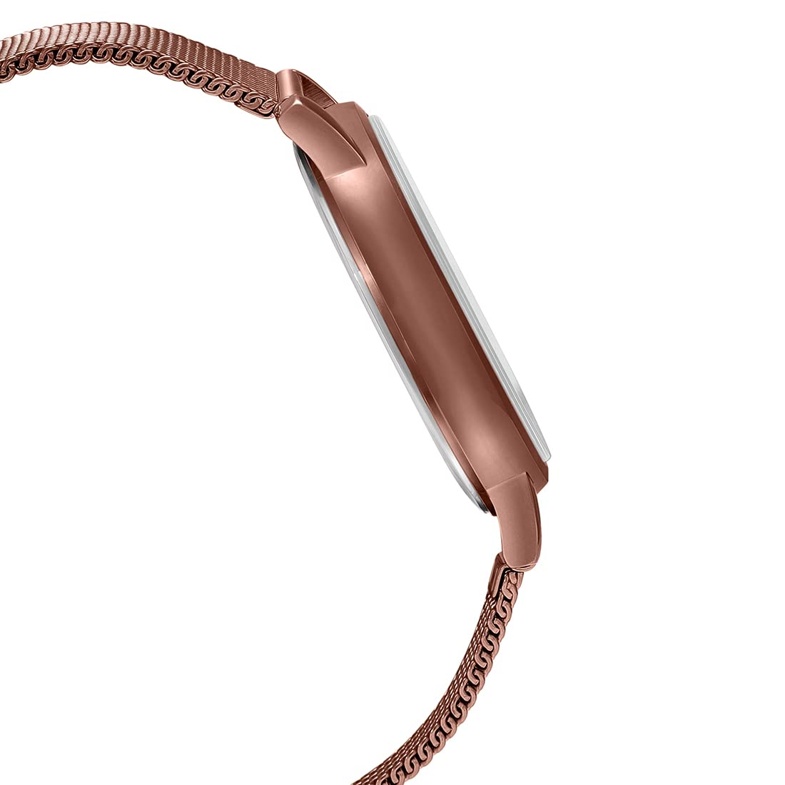 Casio Enticer Day Date Stainless Steel Rose Gold Mesh Chain Watch MTP-B120MR-8AVDF