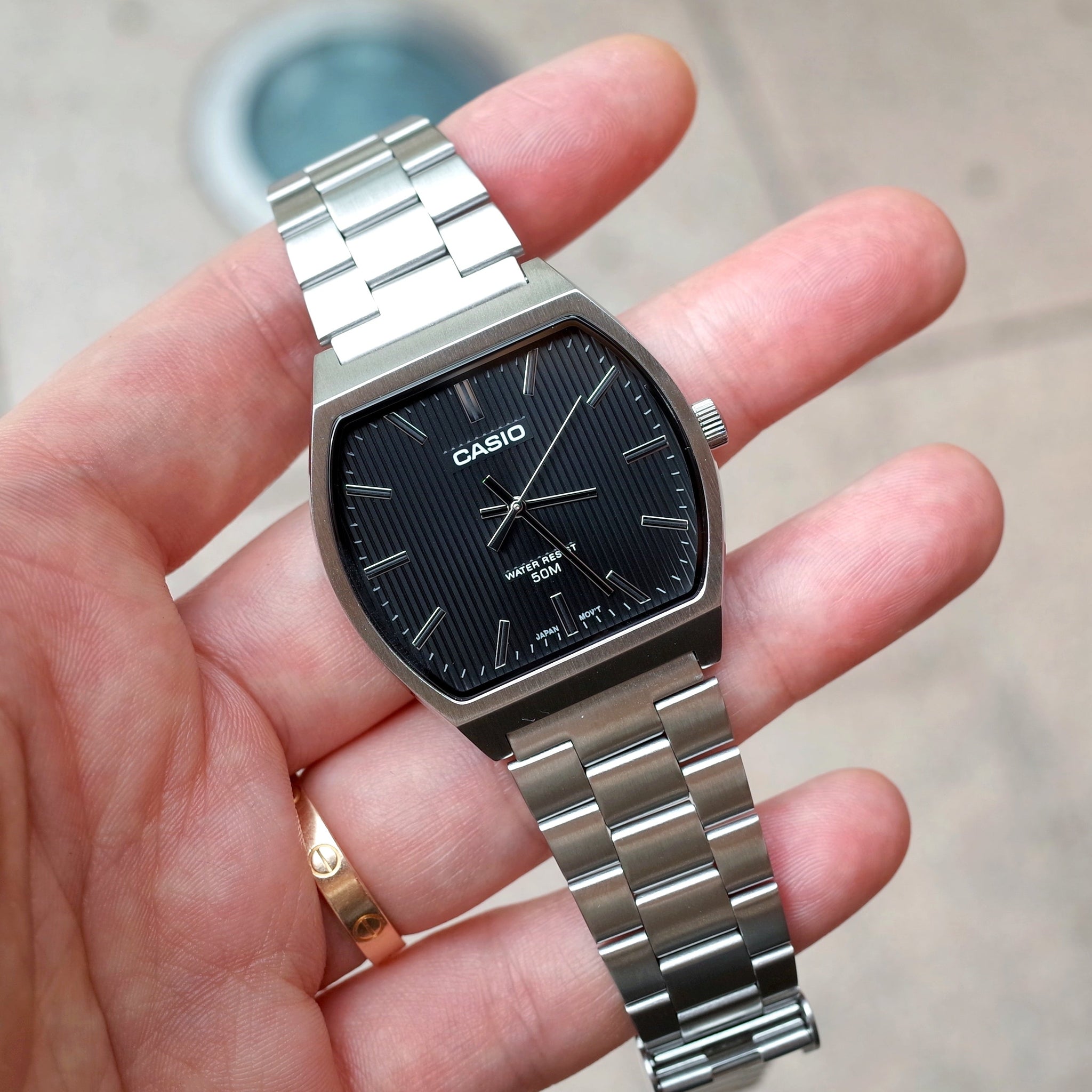 Casio Standard Tonneau Chain Watch MTP-B140D-1AVDF