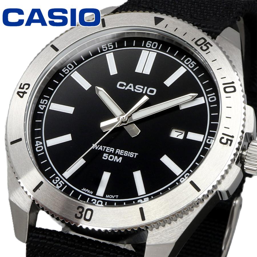 Casio Standard Date Cloth Belt Watch MTP-B155C-1EVDF