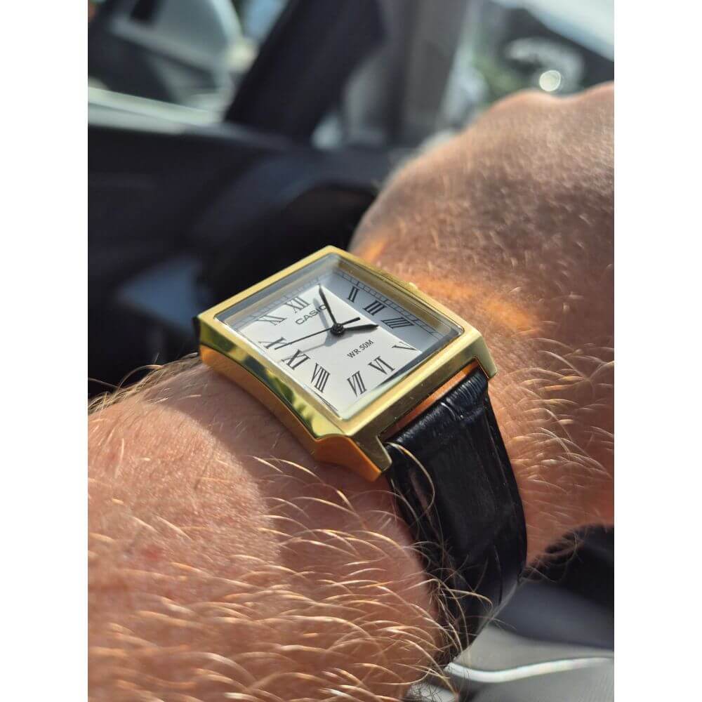 Casio Standard Tank Leather Belt Watch MTP-B190GL-7BVDF