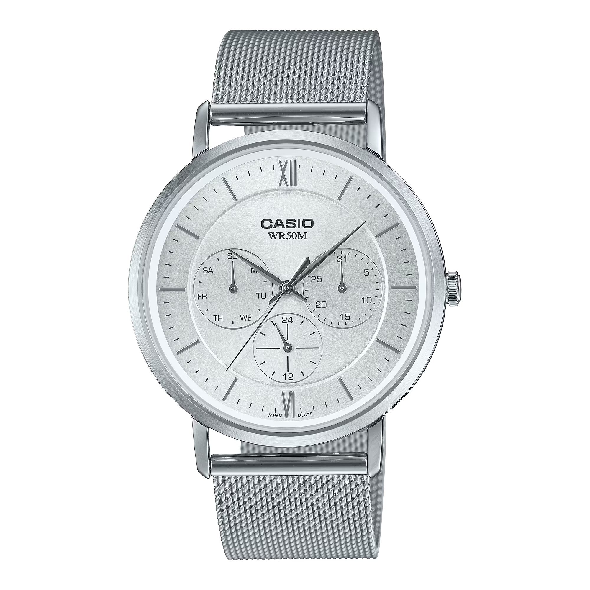 Casio Enticer Multifunction Mesh Chain Watch MTP-B300M-7AVDF