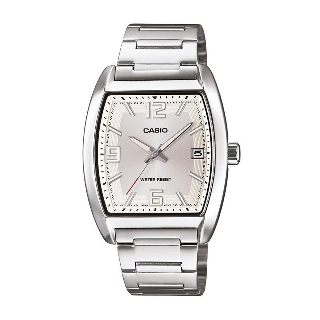 Casio Standard Date Silver Chain Watch MTP-E107D-7ADF