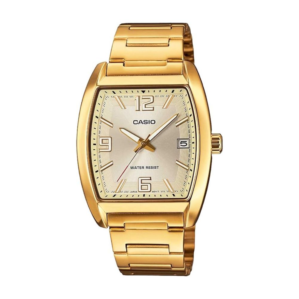 Casio Standard Date Golden Chain Watch MTP-E107G-9ADF