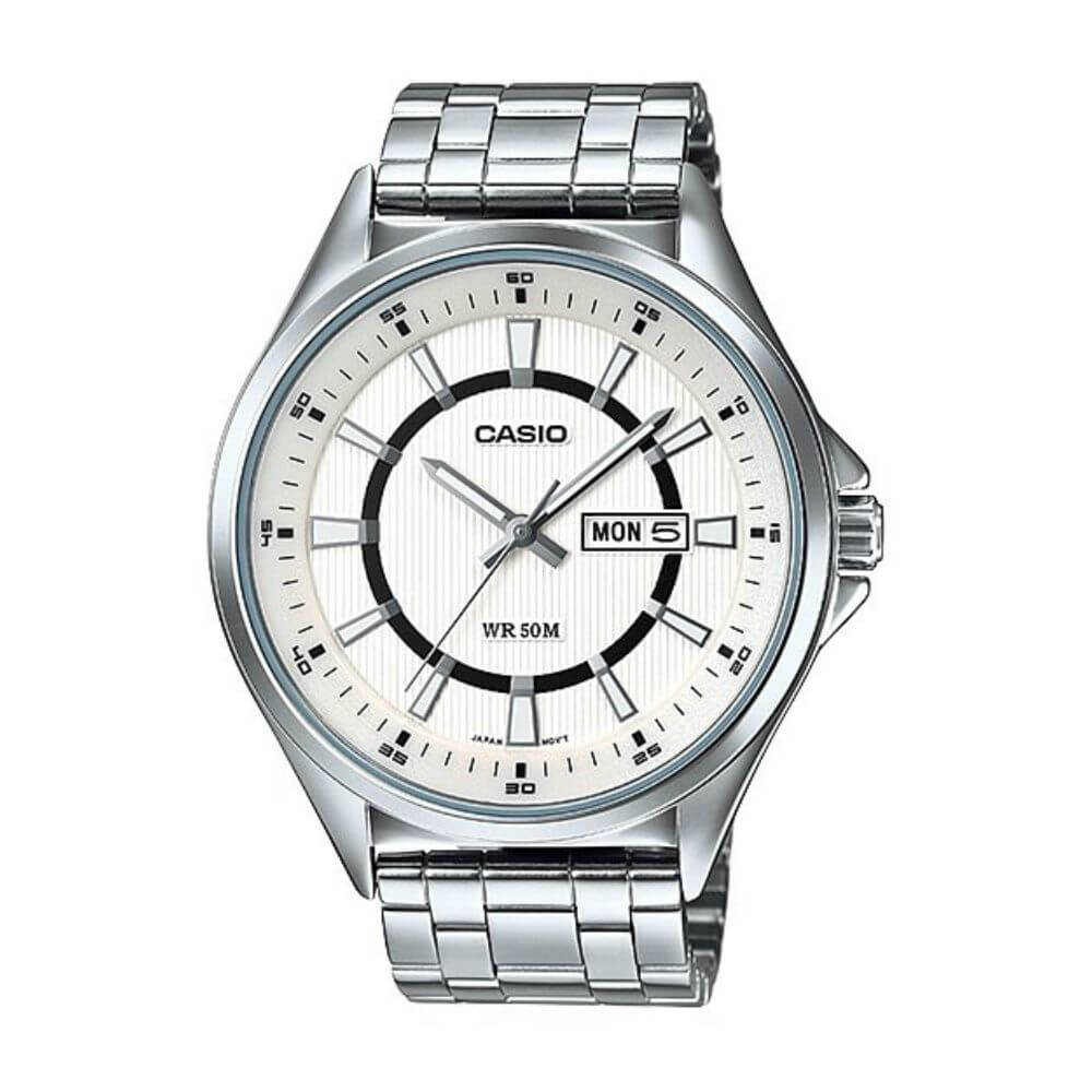 Casio Enticer Day Date Chain Watch MTP-E108D-7AVDF