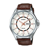 Casio Enticer Day Date Leather Belt Watch MTP-E108L-7AVDF