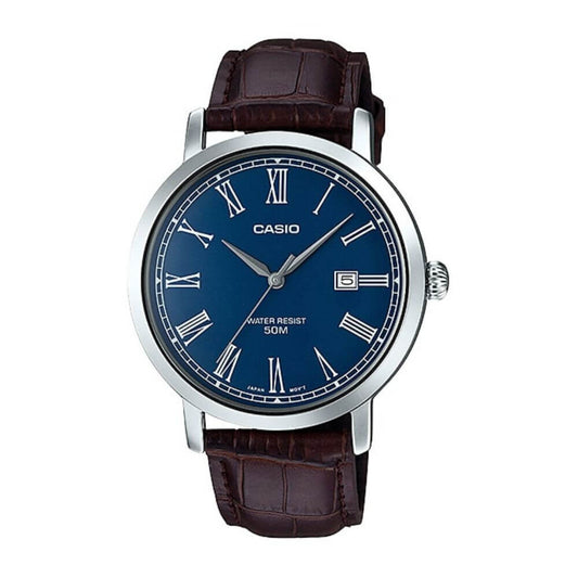 Casio Enticer Date Leather Belt Watch MTP-E149L-2BVDF