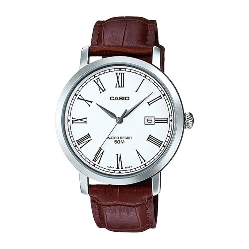 Casio Enticer Date Leather Belt Watch MTP-E149L-7BVDF