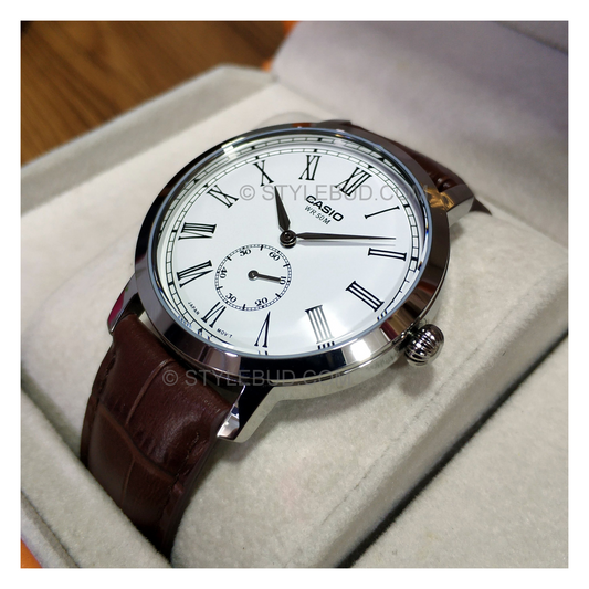 Casio Enticer Side Second Leather Belt Watch MTP-E150L-7BVDF