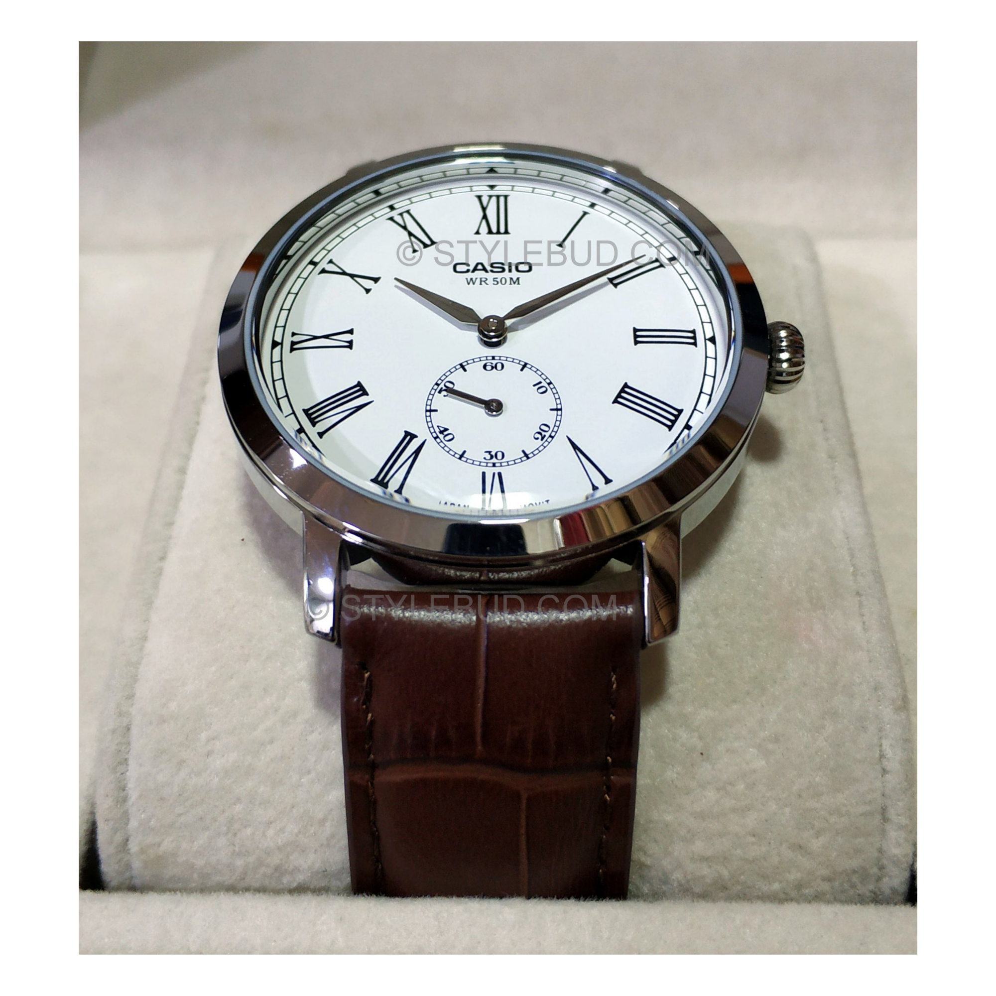 Casio Enticer Side Second Leather Belt Watch MTP-E150L-7BVDF