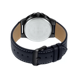 Casio Enticer Date Stainless Steel Black Leather Belt Watch MTP-E173L-7AVDF