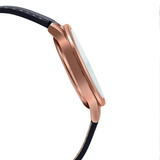 Casio Enticer Date Stainless Steel Rose Gold Leather Belt Watch MTP-E173RL-5AVDF