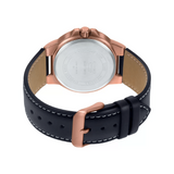 Casio Enticer Date Stainless Steel Rose Gold Leather Belt Watch MTP-E173RL-5AVDF