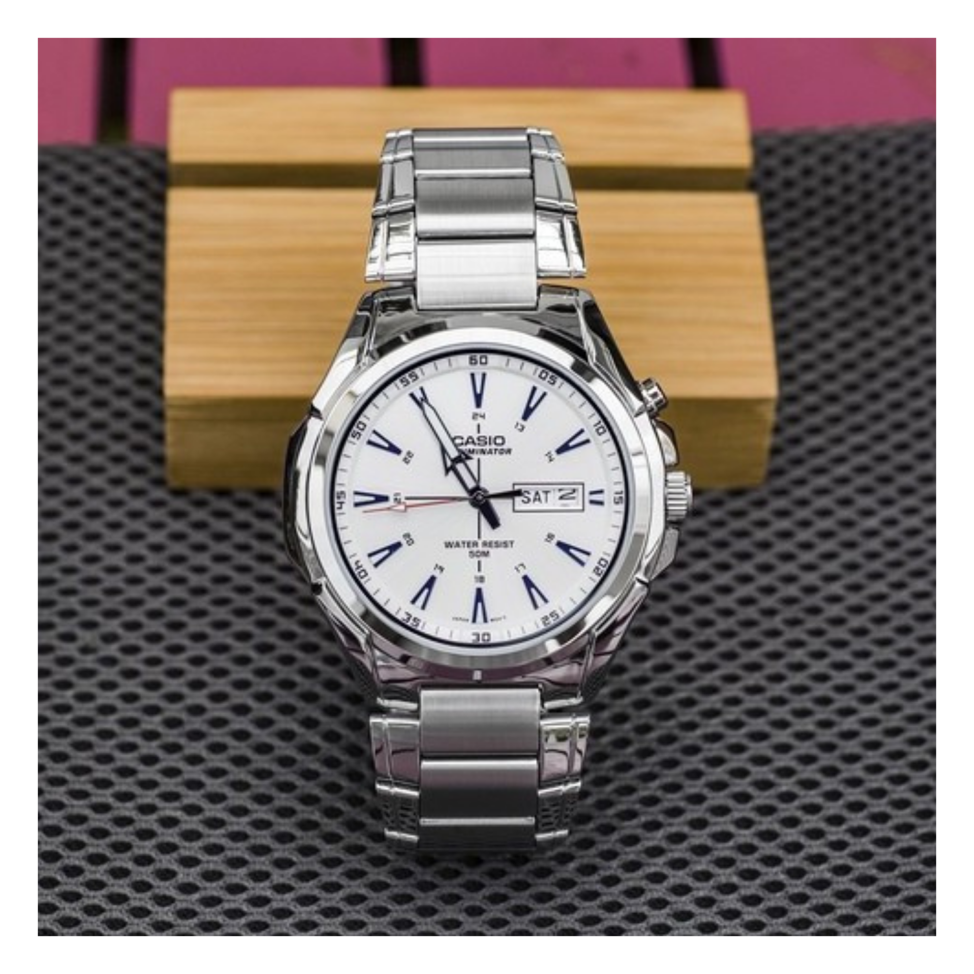 Casio Enticer Day Date Illuminator Chain Watch MTP-E200D-7A2VDF