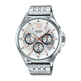Casio Enticer Multifunction Stainless Steel Silver Chain Watch MTP-E303D-7AVDF