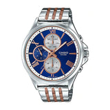 Casio Enticer Multifunction Stainless Steel Chain Watch MTP-E316RG-2AVDF