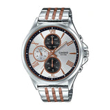 Casio Enticer Multifunction Stainless Steel Chain Watch MTP-E316RG-7AVDF