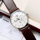 Casio Standard Multifunction Leather Belt Watch MTP-E320L-5EVDF