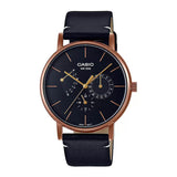 Casio Standard Multifunction Leather Belt Watch MTP-E320RL-1EVDF