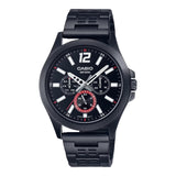 Casio Standard Multifunction Stainless Steel Black Chain Watch MTP-E350B-1BVDF
