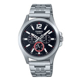Casio Standard Multifunction Stainless Steel Silver Chain Watch MTP-E350D-1BVDF