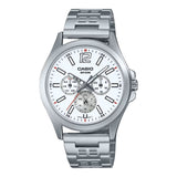 Casio Standard Multifunction Stainless Steel Silver Chain Watch MTP-E350D-7BVDF