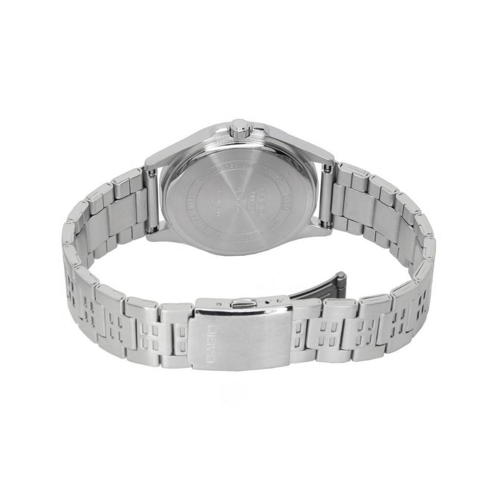 Casio Standard Multifunction Stainless Steel Silver Chain Watch MTP-E350D-7BVDF