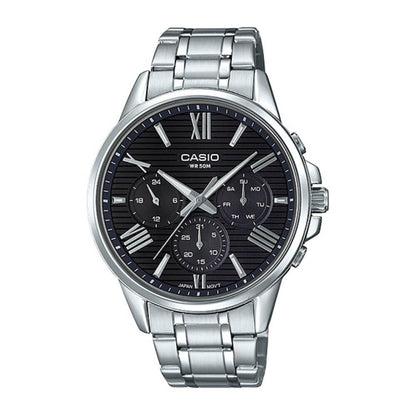 Casio Enticer Multifunction Stainless Steel Chain Watch MTP-EX300D-1AVDF