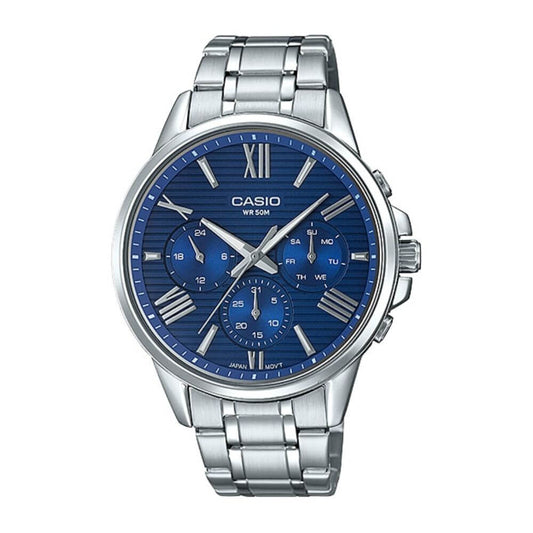 Casio Enticer Multifunction Stainless Steel Chain Watch MTP-EX300D-2AVDF