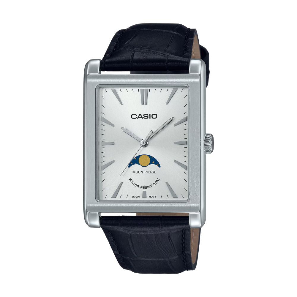 Casio Standard Moon Phase Leather Belt Watch MTP-M105L-7AVDF