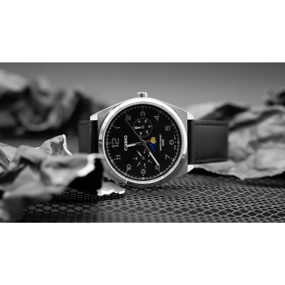 Casio Standard Moon Phase Day Date Chain Watch MTP-M300L-1AVDF