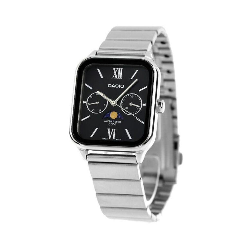 Casio Standard Moon Phase Day Date Chain Watch MTP-M305D-1A2VDF