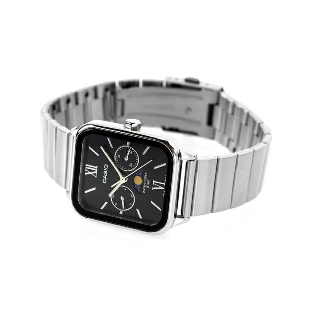 Casio Standard Moon Phase Day Date Chain Watch MTP-M305D-1A2VDF