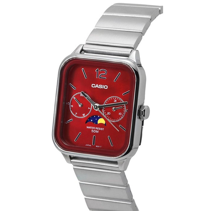 Casio Standard Moon Phase Day Date Chain Watch MTP-M305D-4AVDF