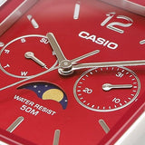 Casio Standard Moon Phase Day Date Chain Watch MTP-M305D-4AVDF