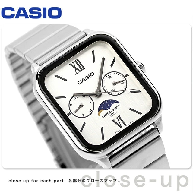 Casio Standard Moon Phase Day Date Chain Watch MTP-M305D-7A2VDF
