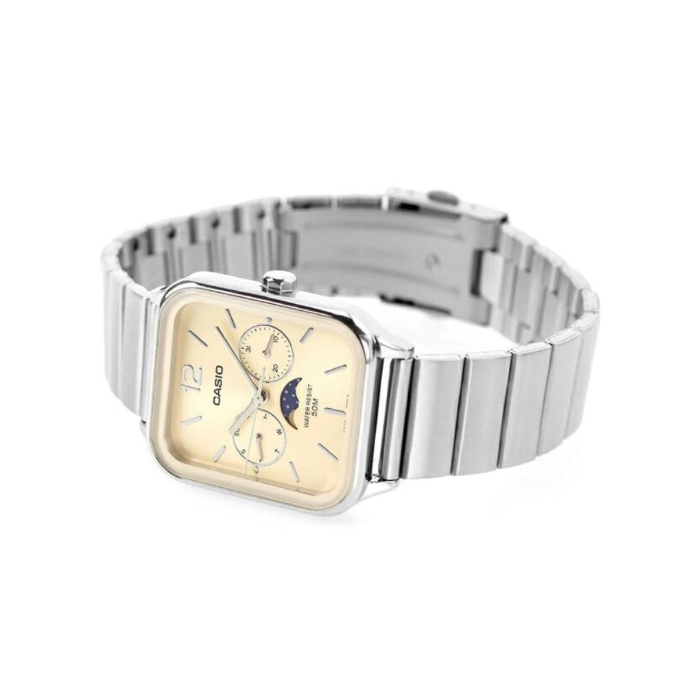 Casio Standard Moon Phase Day Date Chain Watch MTP-M305D-9AVDF