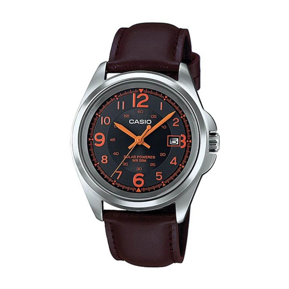 Casio Standard Solar Date Leather Belt Watch MTP-S101L-1BVDF