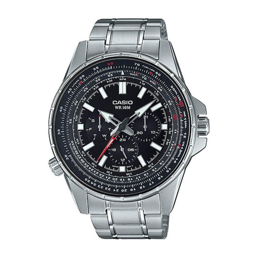 Casio Enticer Sweep Second Stainless Steel Chain Watch MTP-SW320D-1AVDF