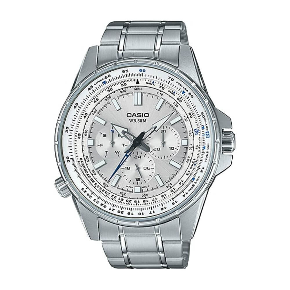 Casio Enticer Sweep Second Stainless Steel Chain Watch MTP-SW320D-7AVDF