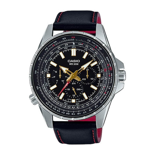 Casio Enticer Sweep Second Leather Belt Watch MTP-SW320L-1AVDF