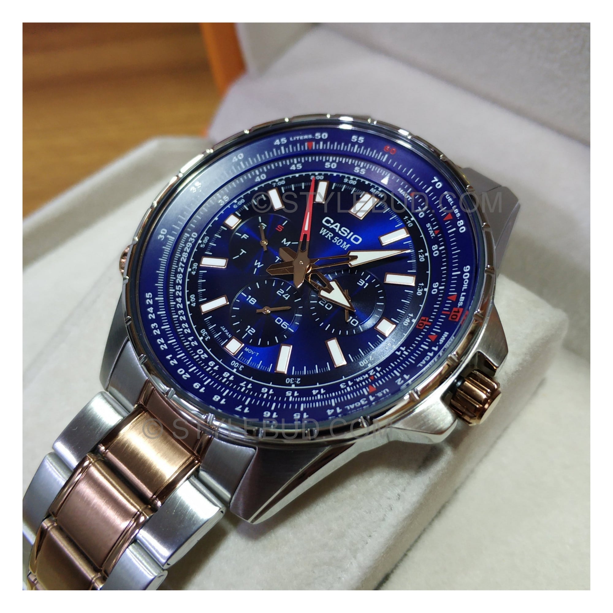 Casio Enticer Sweep Second Stainless Steel Chain Watch MTP-SW320RG-2AVDF