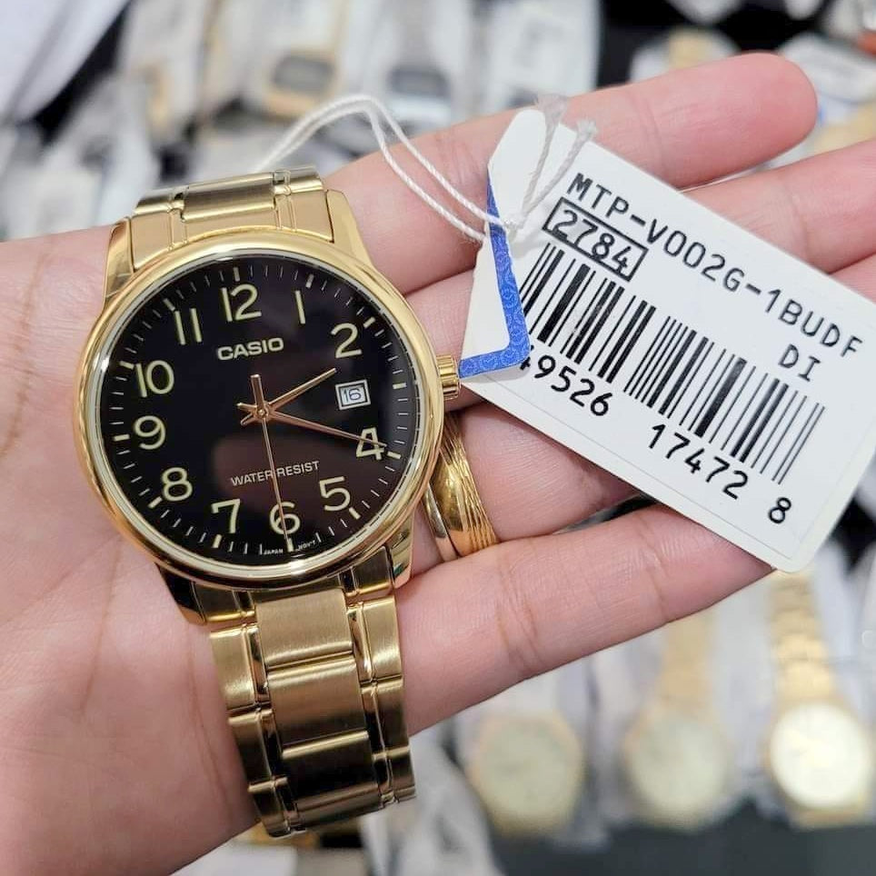 Casio Standard Date Golden Chain Watch MTP-V002G-1BUDF